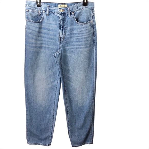 Madewell The Slouchy Boyjean Sz 28 High Rise Light Wash 100% Cotton Contemporary - Picture 3 of 7